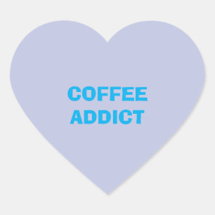 Kaffeesüchtiger Herz-Aufkleber