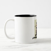 Kaffeesüchtigeule Zweifarbige Tasse (Links)