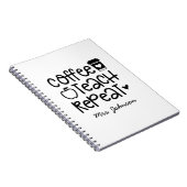 Kaffeetablett Wiederholung der Funny Teacher Notizblock (Rechte Seite)