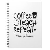 Kaffeetablett Wiederholung der Funny Teacher Notizblock (Vorderseite)