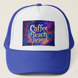 Kaffeetablette Wiederholhut - Funny Teacher Cap | Truckerkappe