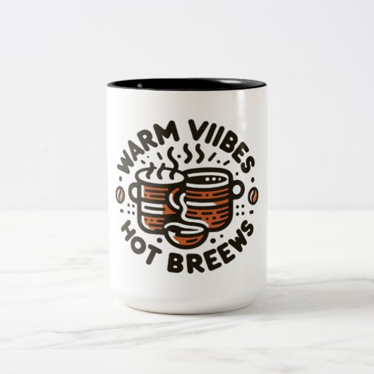 Kaffeetag Zweifarbige Tasse (Mittel)