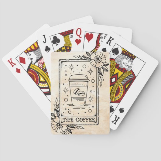 Kaffeetarotkarte Spielkarten (Rückseite)