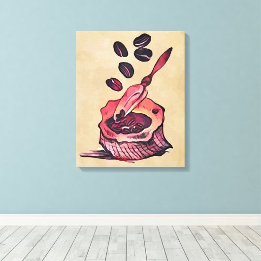 Kaffeetasche Leinwanddruck (Insitu (Holzboden))