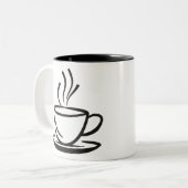 Kaffeetasse-Abbildung. II Zweifarbige Tasse (Vorderseite Links)