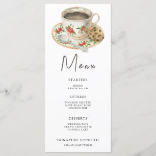 Kaffeetasse Aquarell Brautparty Menü Menükarte