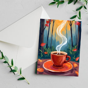 Kaffeetasse Aquarell-Gemälde Karte
