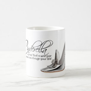 Kaffeetasse Aschenputtel Silberne Schuhe Zitat Tee