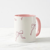 Kaffeetasse - ästhetische rosa Schleife 🎀 (VorderseiteRechts)