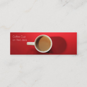 Kaffeetasse auf dem roten Hintergrund Mini Treuekarte