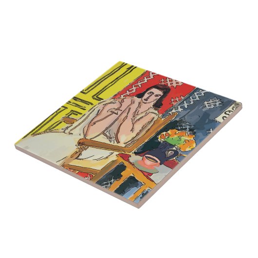 Kaffeetasse auf dem Tisch, Fliese (Seite)