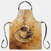 Kaffeetasse auf Uhr Schürze (Vorderseite)