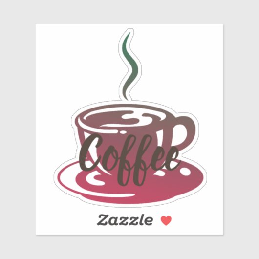 Kaffeetasse Aufkleber (Blatt)
