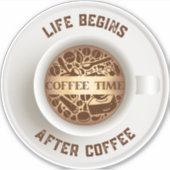 Kaffeetasse Aufkleber (Vorderseite)