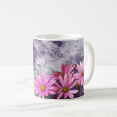 Kaffeetasse Blumen und Distelsamen, lila (VorderseiteRechts)