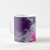 Kaffeetasse Blumen und Distelsamen, lila (Vorderseite Links)