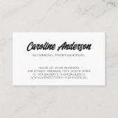 Kaffeetasse | Bohnen | Barista Visitenkarte (Rückseite)