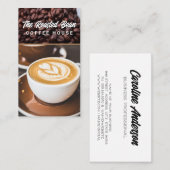 Kaffeetasse | Bohnen | Barista Visitenkarte (Vorne/Hinten)