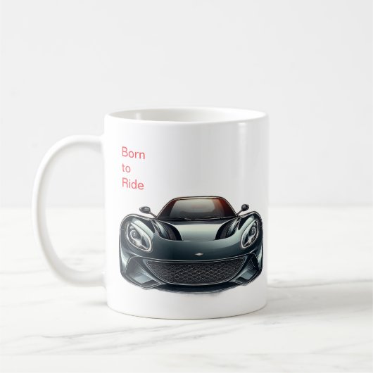 Kaffeetasse 'Born to Ride' / Geschenk für Motorrad (Links)