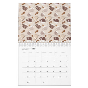 Kaffeetasse Braune Körner Kaffeeliebhaber Trinken Kalender