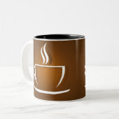 Kaffeetasse braune Tasse. (Vorderseite Links)