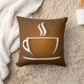Kaffeetasse braunes Kissen (Decke)