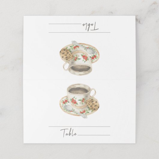 Kaffeetasse Brautparty - Hochzeit Platzkarten (Außenseite Aufgefaltet)