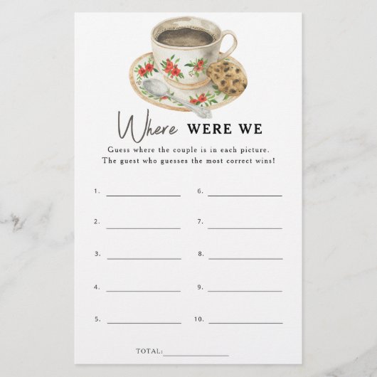 Kaffeetasse Brautparty Wo waren wir? (Vorderseite)