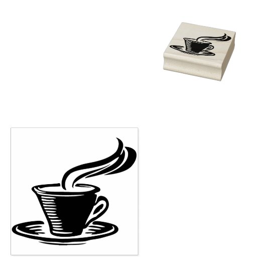 Kaffeetasse Briefmarke Gummistempel (Stempel)