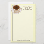 Kaffeetasse-Briefpapier Briefpapier (Vorne/Hinten)