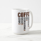 KAFFEETASSE Christus bietet Verzeihen für jeder an (VorderseiteRechts)