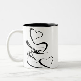 Kaffeetasse-Cliparts-Abbildung Zweifarbige Tasse