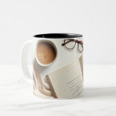 Kaffeetasse 'Coffee & Books' - Geschenk für gemütl (Vorderseite Links)