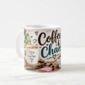 Kaffeetasse 'Coffee & Chaos' (Vorderseite Links)