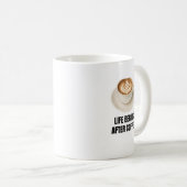 Kaffeetasse 'Das Leben Beginnt Nach Dem Kaffee' | (VorderseiteRechts)