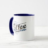 Kaffeetasse 'Deep Talk' für Kaffeeliebhaber (Vorderseite Links)