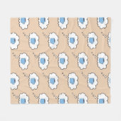 Kaffeetasse Denkblase Fleecedecke (Vorderseite (Horizontal))
