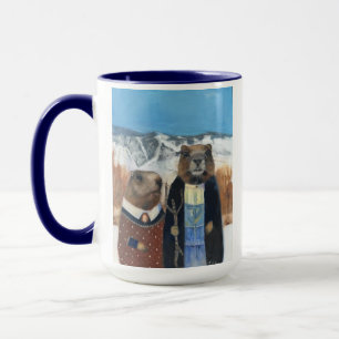Kaffeetasse der Murmeltiere (American Gothic)