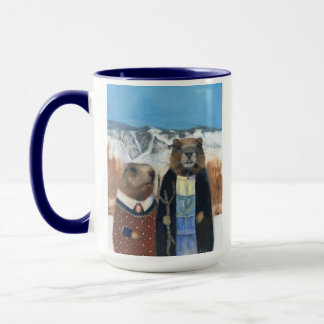 Kaffeetasse der Murmeltiere (American Gothic)