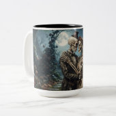 Kaffeetasse der Skelett-Hochzeit (Vorderseite Links)