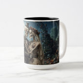 Kaffeetasse der Skelett-Hochzeit (VorderseiteRechts)