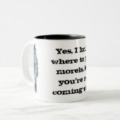 Kaffeetasse des lustigen Morcheljägers (Vorderseite Links)