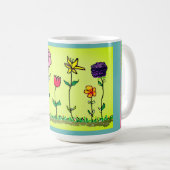 Kaffeetasse - Digitale Blumen (VorderseiteRechts)