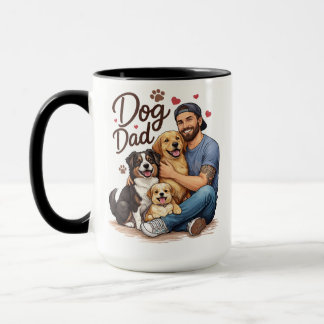 Kaffeetasse 'Dog Dad Fuel' – Perfekte Tasse für Hu