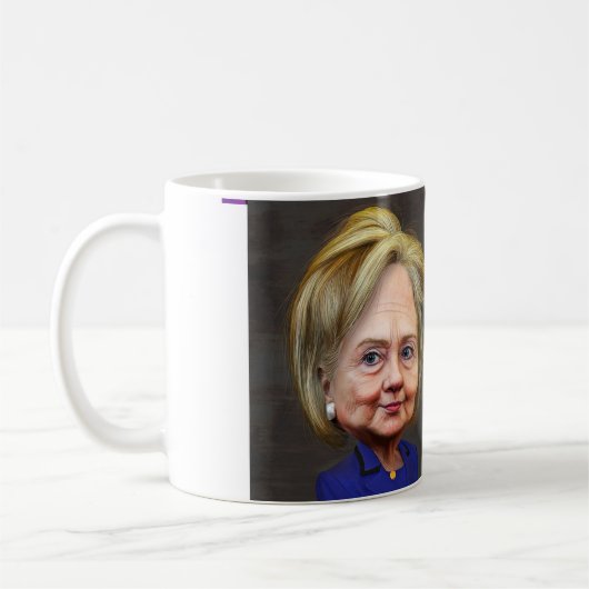 Kaffeetasse Donald Trump u. lustige Hillary (Links)
