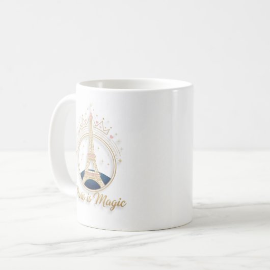 Kaffeetasse - Eleganter Pariser Eiffelturm (Vorderseite Links)