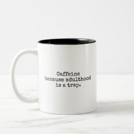 Kaffeetasse 'Erwachsenwerden ist hart'