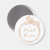 Kaffeetasse Färbung braun und weiß Magnet (Vorderseite/Rückseite)