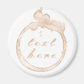 Kaffeetasse Färbung braun und weiß Magnet (Vorne)