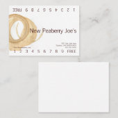 Kaffeetasse-Fleck-Loyalitäts-Lochkarte Treuekarte (Vorne/Hinten)